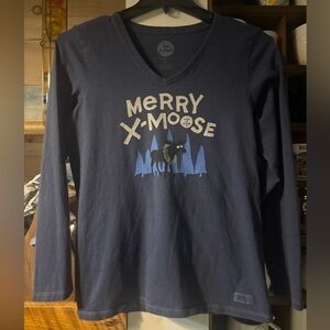 Life Is Good Classic Tee Size Medium Merry X Moose